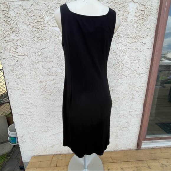Vintage Joseph Ribkoff Black Sleeveless Sheath Dress - Picture 2 of 9